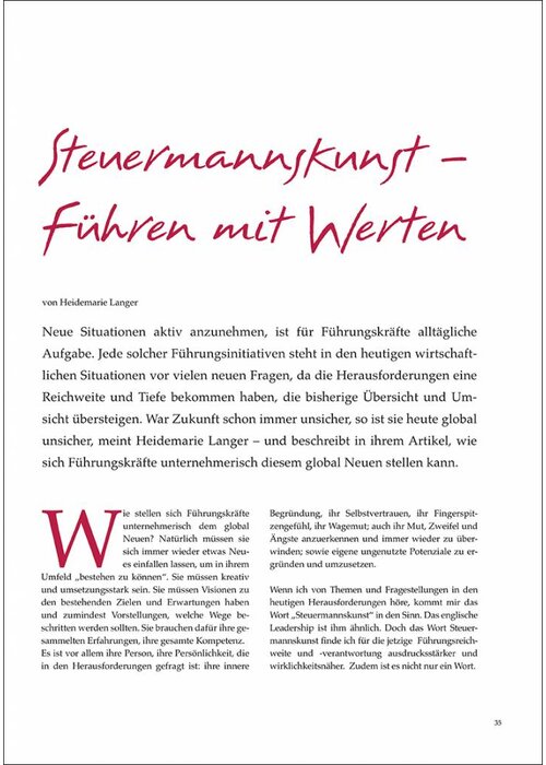 Steuermannskunst: Führen mit Werten