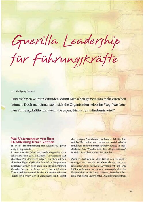Guerilla Leadership für Führungskräfte