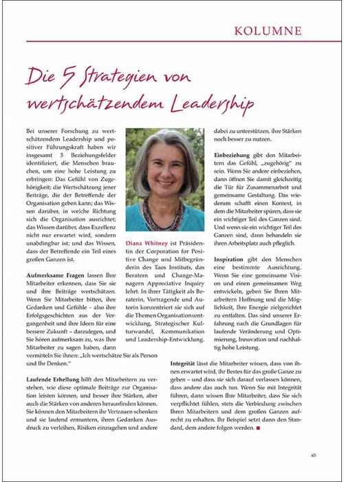 Die 5 Strategien von wertschätzendem Leadership