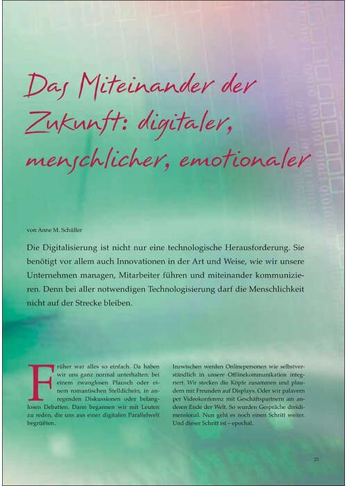 Das Miteinander der Zukunft: digitaler, menschlicher, emotionaler