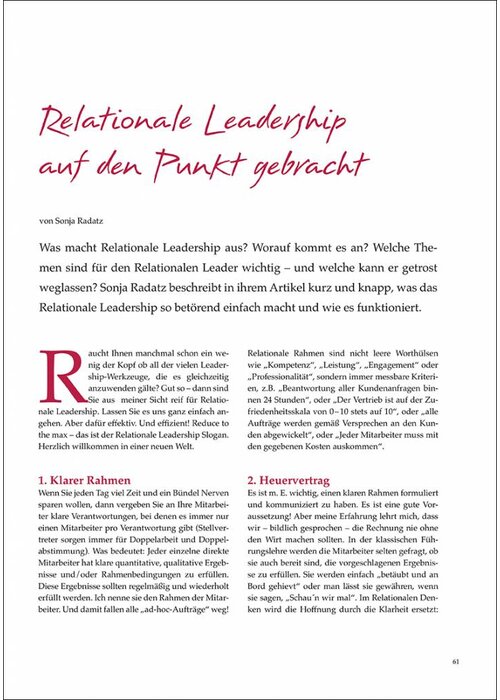 Relationale Leadership auf den Punkt gebracht