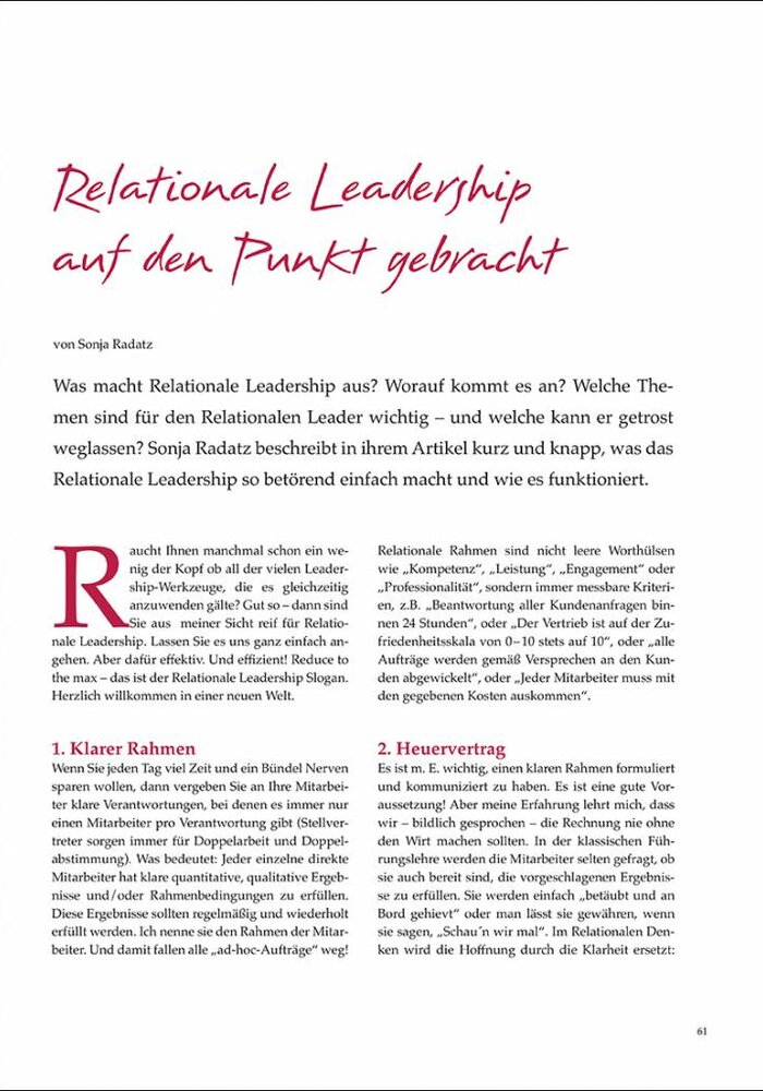 Relationale Leadership auf den Punkt gebracht