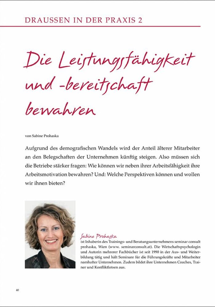 Die Leistungsfähigkeit und -bereitschaft bewahren