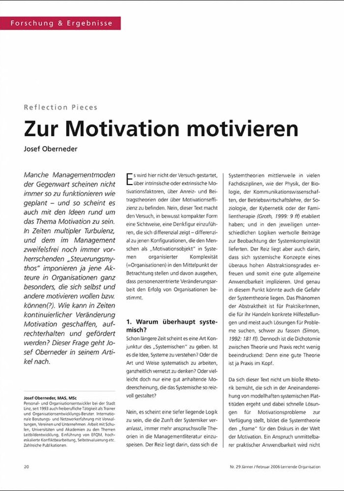 Zur Motivation motivieren