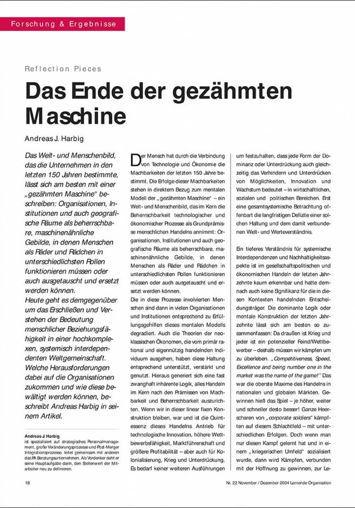 Das Ende der gezähmten Maschine