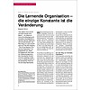 Die Lernende Organisation – die einzige Konstante ist die Veränderung