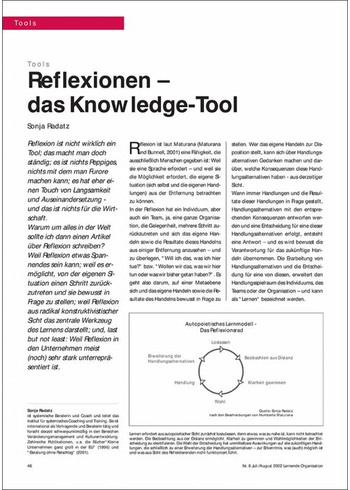Reflexionen – das Knowledge-Tool