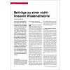 Beiträge zu einer nichtlinearen Wissenstheorie