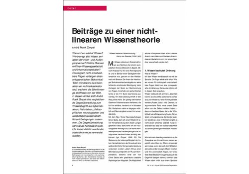 Beiträge zu einer nichtlinearen Wissenstheorie