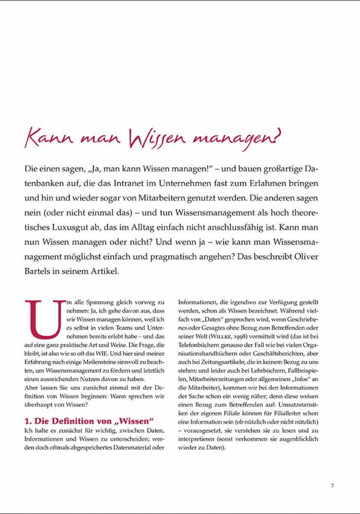 Kann man Wissen managen?