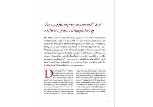 Vom „Wissensmanagement“ zur aktiven Zukunftsgestaltung