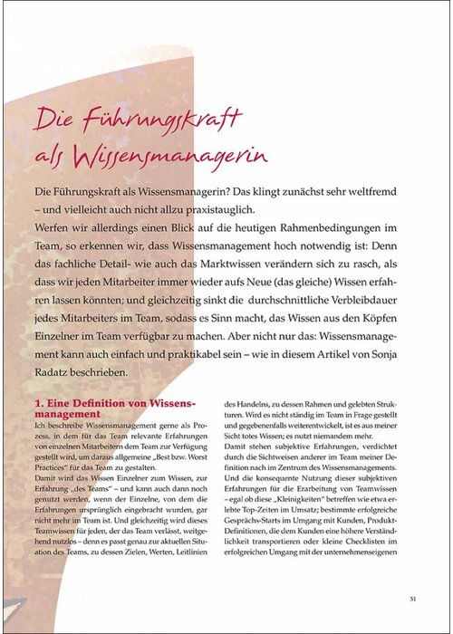Die Führungskraft als Wissensmanagerin