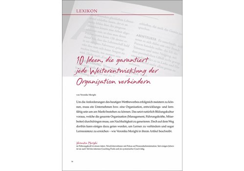 10 Ideen, die garantiert jede Weiterentwicklung der Organisation verhindern