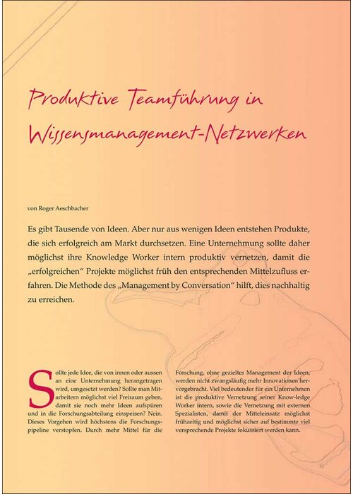 Produktive Teamführung in Wissensmanagement-Netzwerken