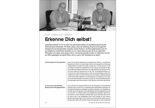Erkenne Dich selbst!