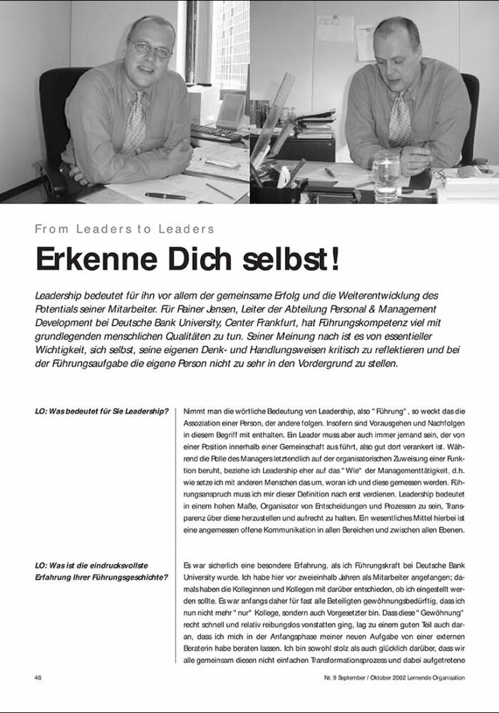 Erkenne Dich selbst!