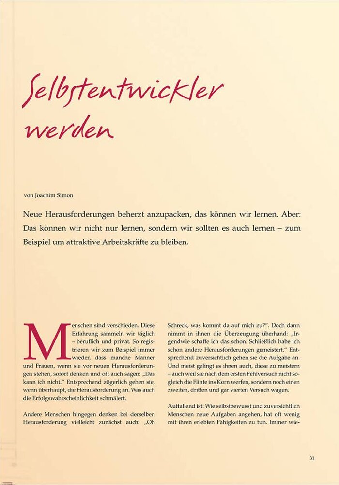 Selbstentwickler werden