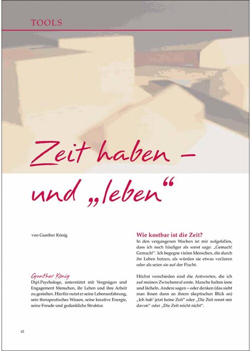 Zeit haben – und „leben“
