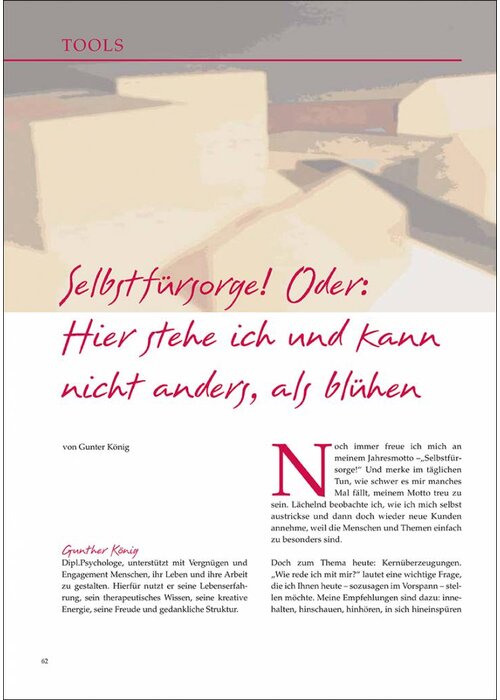 Selbstfürsorge! Oder: Hier stehe ich und kann nicht anders, als blühen