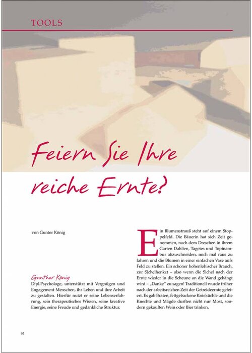 Feiern Sie Ihre reiche Ernte?