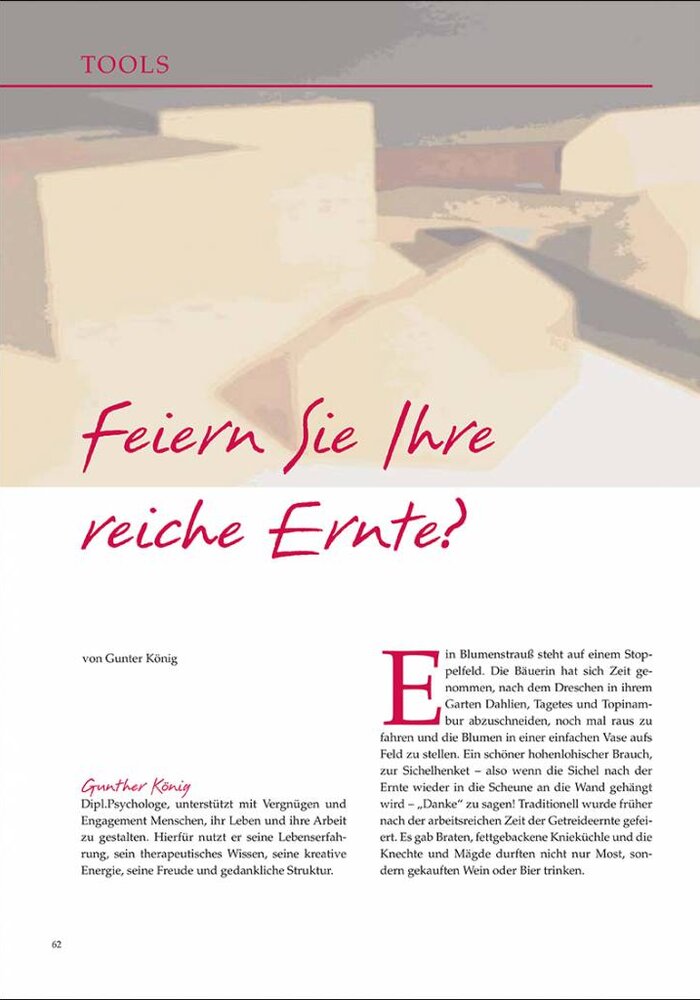 Feiern Sie Ihre reiche Ernte?