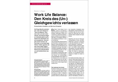 Work Life Balance: Den Kreis des (Un-) Gleichgewichts verlassen