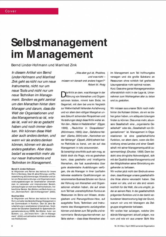 Selbstmanagement im Management