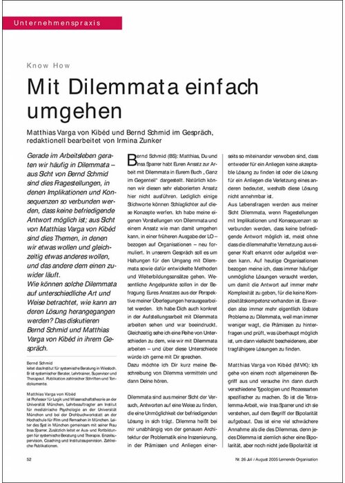 Mit Dilemmata einfach umgehen