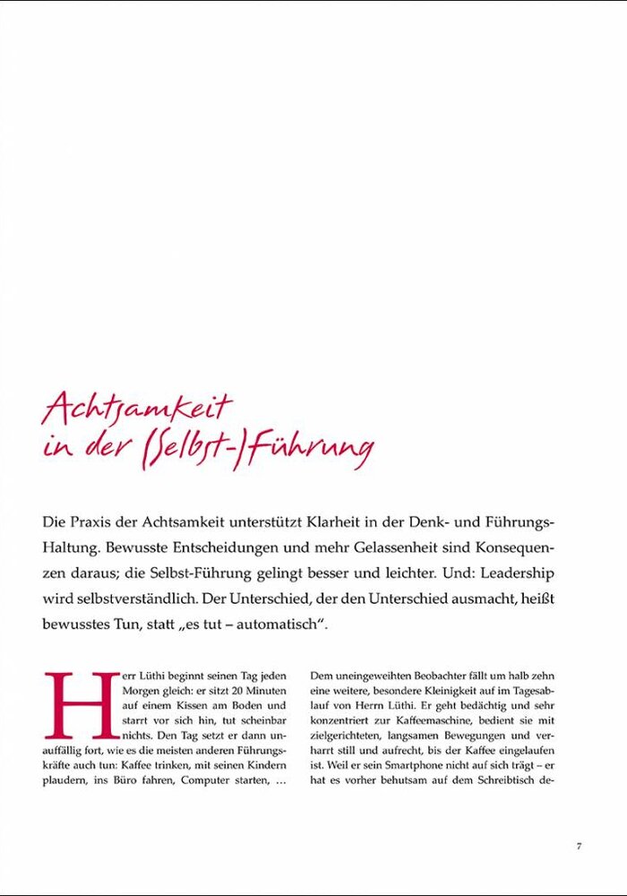 Achtsamkeit in der (Selbst-)Führung