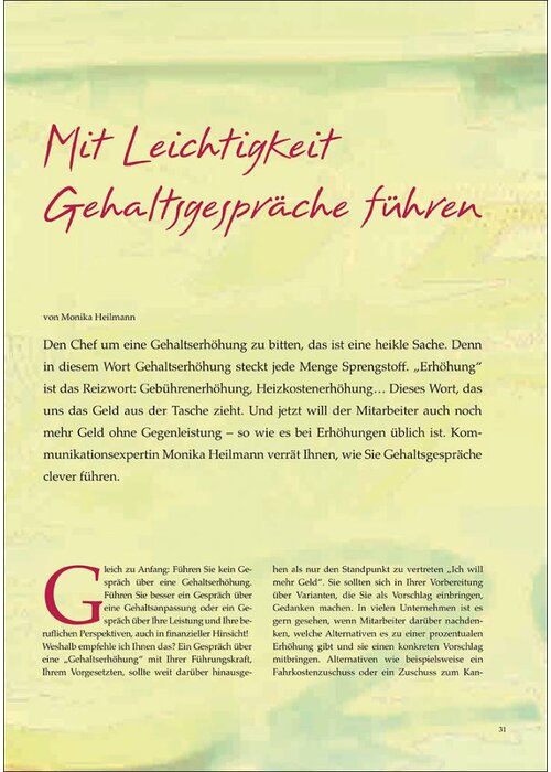 Mit Leichtigkeit Gehaltsgespräche führen