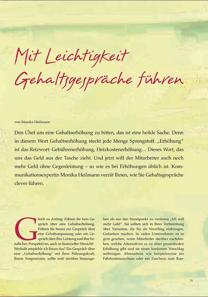 Mit Leichtigkeit Gehaltsgespräche führen