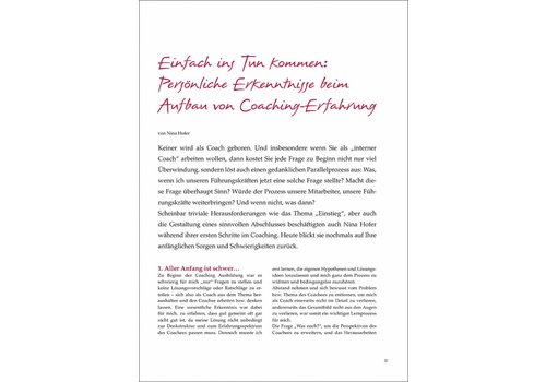 Einfach ins Tun kommen: Persönliche Erkenntnisse beim Aufbau von Coaching-Erfahrung