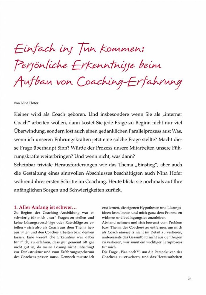 Einfach ins Tun kommen: Persönliche Erkenntnisse beim Aufbau von Coaching-Erfahrung