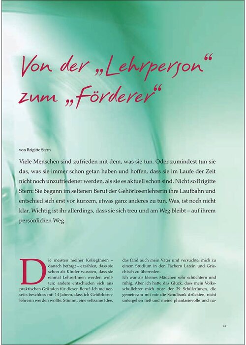 von der „Lehrperson“ zum „Förderer“