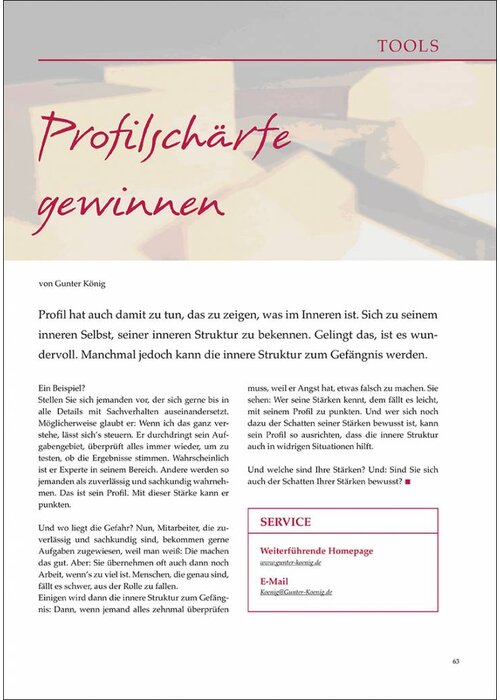 Profilschärfe gewinnen