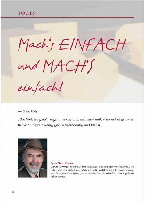 Mach‘s EINFACH und MACH‘S einfach!