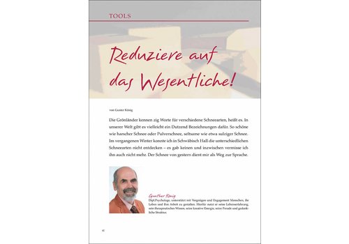 Reduziere auf das Wesentliche!