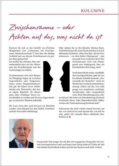 Zwischenräume - oder: Achten auf das, was nicht da ist