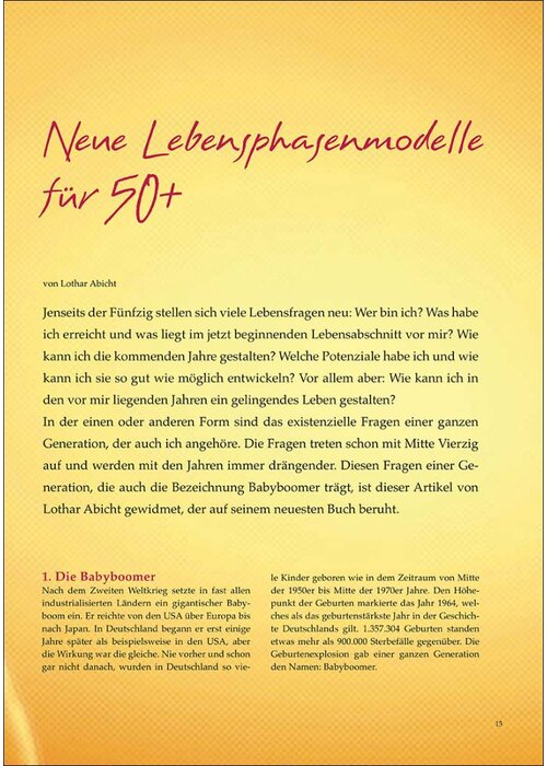 Neue Lebensphasenmodelle für 50+