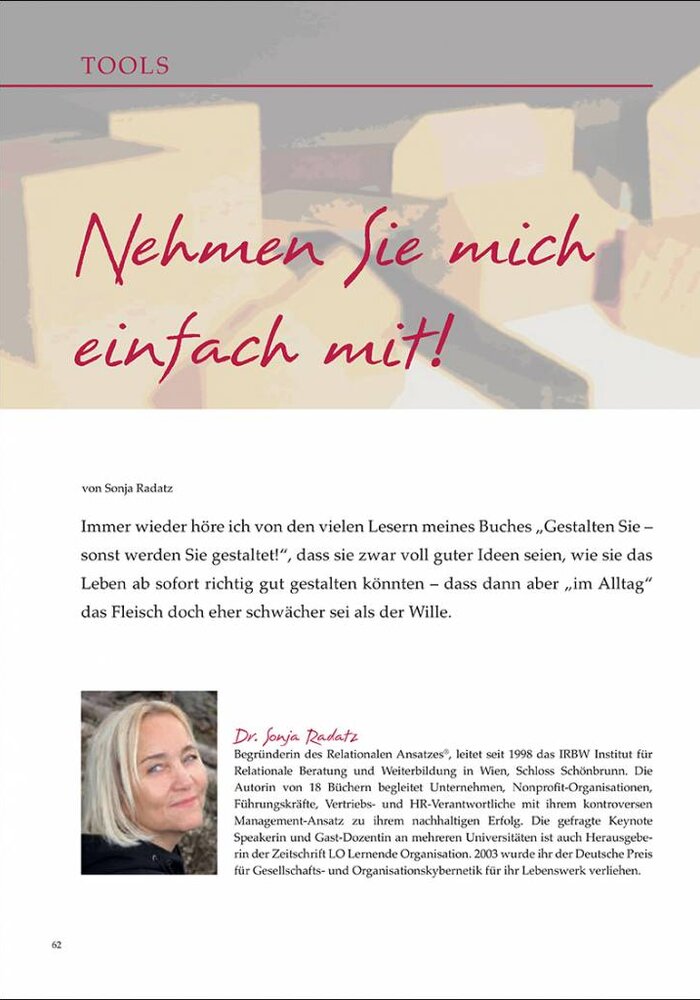 Nehmen Sie mich einfach mit!