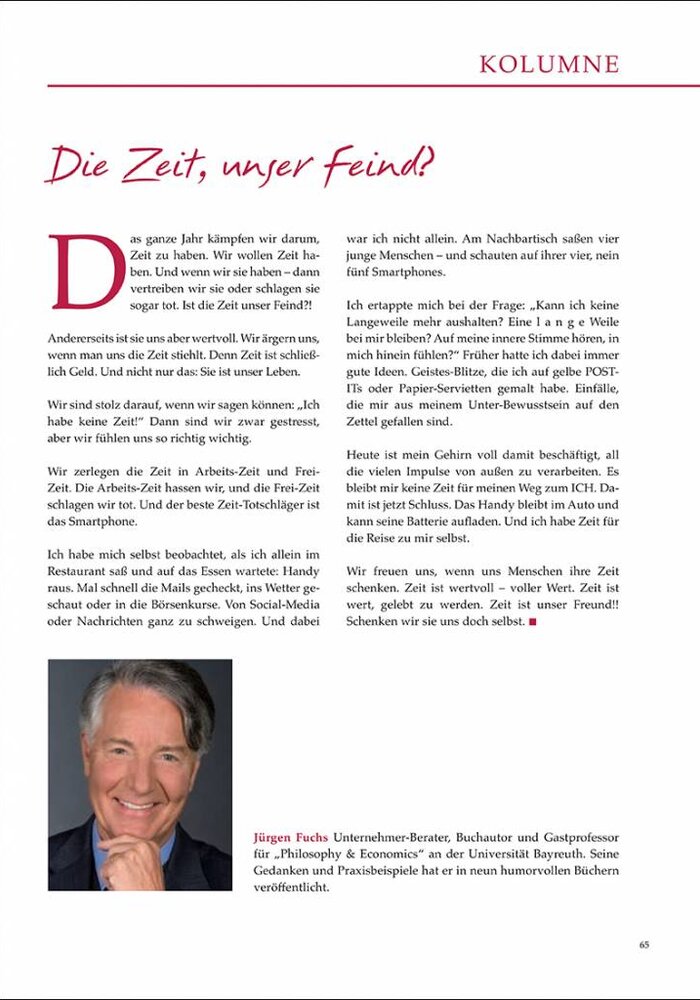 Die Zeit, unser Feind?