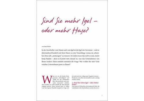 Sind Sie mehr Igel - oder mehr Hase?