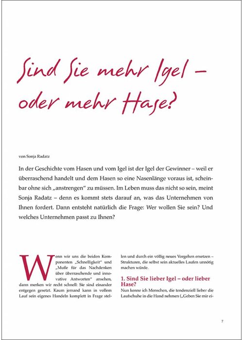 Sind Sie mehr Igel - oder mehr Hase?