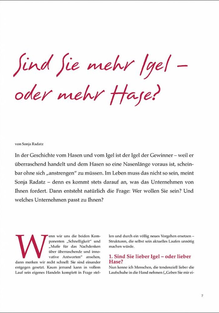 Sind Sie mehr Igel - oder mehr Hase?