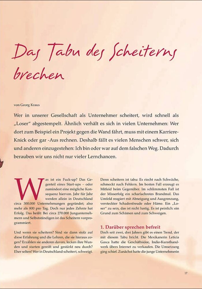 Das Tabu des Scheiterns brechen
