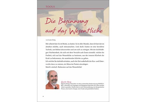 Die Besinnung auf das Wesentliche