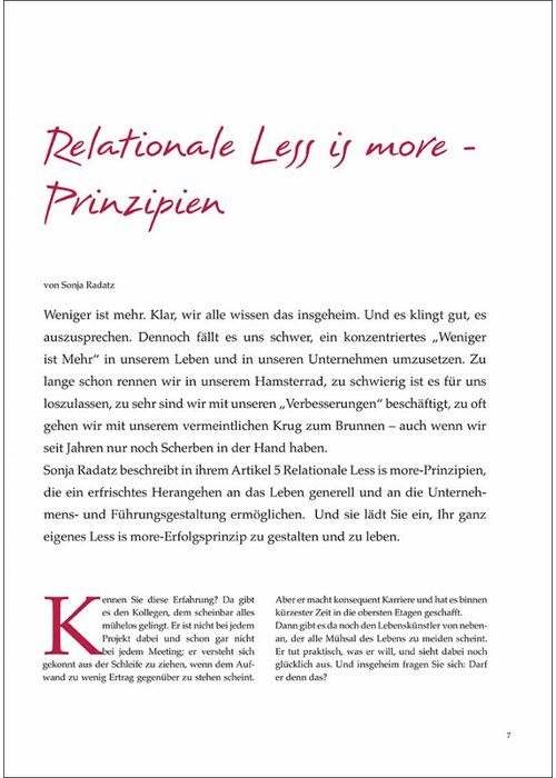 Relationale Less is more - Prinzipien