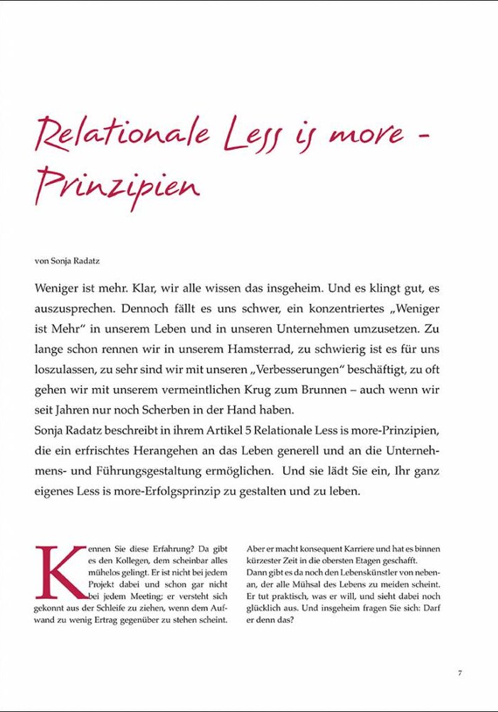 Relationale Less is more - Prinzipien
