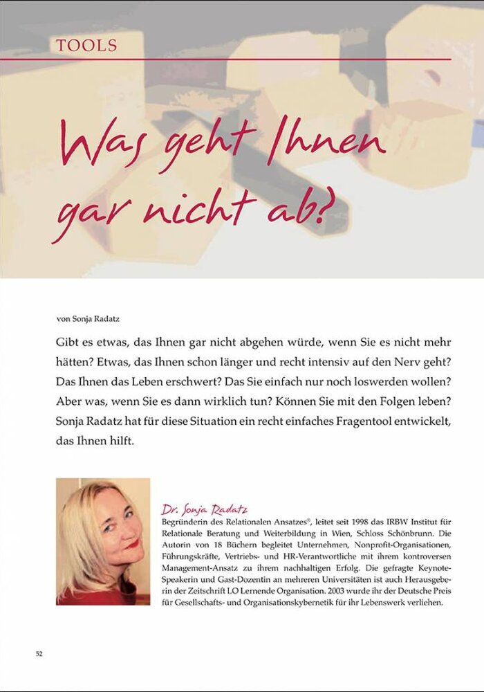 Was geht Ihnen gar nicht ab?