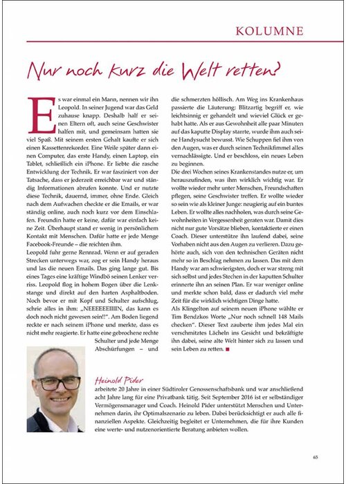 Nur noch kurz die Welt retten?